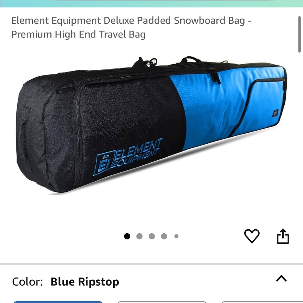 Element Black and Blue snowboard bag
